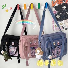 Evening Bags Japanese High School Girls JK Bag Transparent Handbags Book Bag Satchels Shoulder Bag Itabag Big Crossbody Bags Women Ita bag 231204