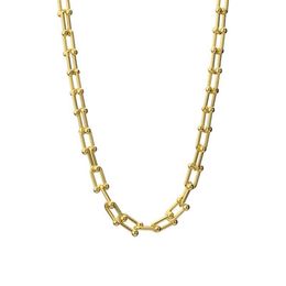 100% Stainless Steel Heavy Duty Chain Necklace For Women Gold Silver Colour Metal Chunky Chain Choker Necklaces219C