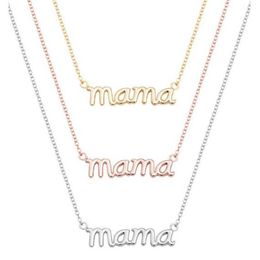 Small Mama Mom Mommy Letters Necklace Stamped Word Initial Love Alphabet Mother Necklaces for Thanksgiving Mother's Day Gifts286E