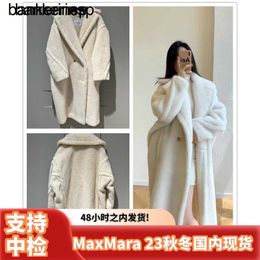 Alpaca Coat Maxmaras Wool Coat Same Material Max 2023 Autumn/Winter Classic Bear TEDGIRL