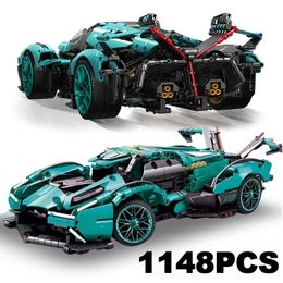 Diecast Model 1148PCS Technical Lamborghinis V12 Super Speed Racing Car Building Blocks Vehicle Assemble Bricks Toy For Adult Kid Gifts 231204