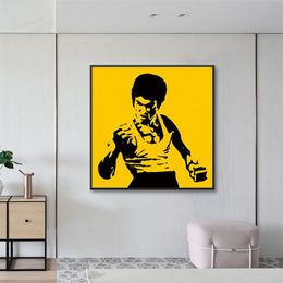 Bruce Lee Posters and Prints Movie Star Wall Art Canvas Paintings Abstract Portrait Wall Picture for Bedroom Decor Wall Painting234i