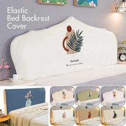 Bedspread Elastic Bed Headboard Cover Cotton All-inclusive Bed Head Cover Small Fresh Flower Printed Bedside Slipcover Universal 1.2-2.2M 231205