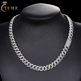 10mm 12mm 3 file Moissanite Bubble Cuban Link Chain Pass Diamond Tester S Mossanite Iced Out Gioielli Hip Hop Moda uomo