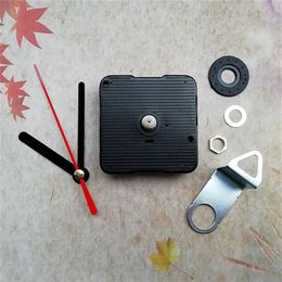 Whole 10Sets Silent Sweep Clock Quartz Movement Replacement 13MM Shaft with Hands and Metal Hook DIY260V