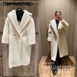 Alpaca Coat Maxmaras Wool Coat Same Material Italy MaxMara TEDGIRL 2023 Spring/Summer Women's Commuter Woolen