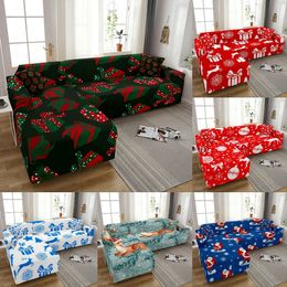Chair Covers Christmas Sofa Cover For Living Room Corner Couch Cover Elastic Removable Slipcover Universal Sofa Case Deer Print Corner Cover 231204
