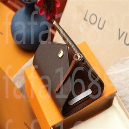 Women Short Wallet woman purse Cosmetic Bags Discount original box card holder ladies handbag checked flower Cases L335h