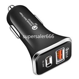 38W 12W Fast Quick Charging USb C Car Charger Dual Ports PD Type-c Car Chargers Auto Power Adapters For Ipad IPhone 12 13 14 15 Pro Samsung htc S1