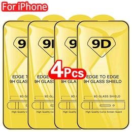 10PC Cell Phone Screen Protectors 2-4Pcs 9D Screen Saver for iPhone 14 13 11 Pro Max Protective Glass for iPhone X XR XS Max 7 8 Full Cover Tempered Glass 231205