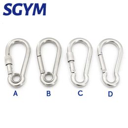 Carabiners M7M8M10 Multifunctional 304 Stainless Steel Spring Snap Carabiner Quick Link Lock Ring Hook shackle Chain Fastener 231204