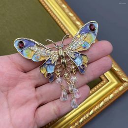 Dangle Earrings Colorized Butterfly Crystal Fairy Brooch For Women