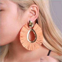 Charm Europe And The United States New Creative Sector Sizzling Earrings Exaggerated Colour Origami Fashion Hollow Ear Drop Delivery Je Dhhga