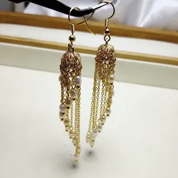 Dangle Earrings Natural Pearl Face-lifting Temperament Tassel Fashion Heavy Factory Outlet