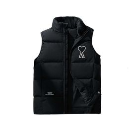 Amis Designer Waistcoat Top Quality Website Down Vest For Men And Women With The Same Lightweight Camisole Vest Stand Up Collar Duck Down Warm Couple Jacket Trend