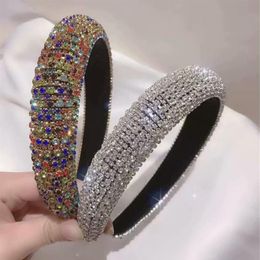 -selling Korean full-drilled velvet bottom heavy industry headband flashing rhinestones retro style palace fashion temperament 220t