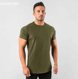 LL Men's T-Shirts New Stylish Plain Tops Fitness Mens T Shirt Short Sleeve Muscle Joggers Bodybuilding Tshirt Male Gym Clothes Slim Fit Tee