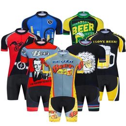 2022 New Team Beer Cycling Jersey 19D Bike Shorts Set Ropa Ciclismo MENS MTB Summer PRO BICYCLING Maillot Bottom Clothing289W