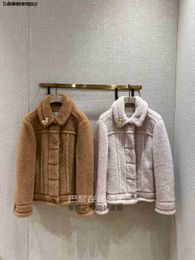 Luxury Coat Alpaca Wool Coat Maxmaras Same Material MaxMara Autumn/Winter TTEDDINO Fleece Short Fleece08XS