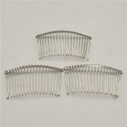 50pcs Black gold silver 20 Teeth Wedding Bridal DIY Wire Metal Hair Comb Clips Hair Findings Accessories282L