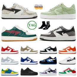 Top Fashion Designer Casual sk8 sta Shoes women men trainers Green Rocket Raccoon Brown Beige Black Silver Yellow JJJJound White Navy Leather Platform sneakers