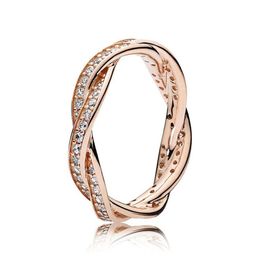 100% 925 Sterling Silver Ring wheel of fate rose gold and pure silver rings Women Girl Wedding Jewellery forever love as a gift254N
