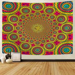 Tapestries Mandala Tapestry Wall Hanging Bohemian Home Decoration Hippie Geometry Fractal Room Cloth