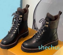 RANGER Leather Biker Boots Lady Desert High Top Martin Sneakers With Box8604543