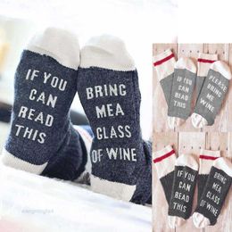 A0iq Men's Socks Socks Hosiery If You Can Resd Thisy Soles English Letters Men's and Women's Cotton Socks Chinese Characters