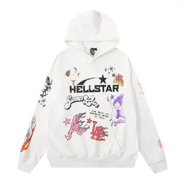 Hoodies masculinos homens mulheres branco moda 3d design impressão hellstar streetwear us tamanho haruku com capuz roupas masculinas