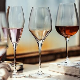 Wine Glasses Glassware Wine Glass Set A Household Tall Champagne Wedding Crystal White Mug Transparent Drinkware 231205
