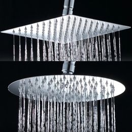 Bathroom Shower Heads Adjustable Arm Head 81012 inch High Pressure Stainless Steel Rainfall Showerhead WaterSaving 231205