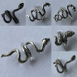 whole 30Pcs mix snake punk cool fit Alloy band rings for women men kinder gifts jewelry2126