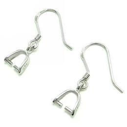 Earring Finding pins bails 925 sterling silver earring blanks with bails diy earring converter french ear wires 18mm 20mm CF013 5p302A