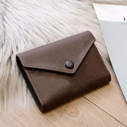 Whole leather wallet for women multicolor designer short purse Card holder classic zipper pocket 419383042