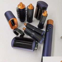 Hair Dryers Hs01 Curly Stick Dryer Set Luxury Gift Box Negative Professional Salon Blow Powerf Travel Homeuse Cold Wind Hairdryer Te Dh8Qw