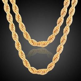 Gold Filled Rope Chain 18ct Mens Women's 5mm Five Width 20 inch Length231J