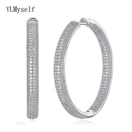 Top Quality 4cm Diameter Large Hoop Earrings White Jewelry Classic Jewellery Fast Women Big Circle Earring T1906251849