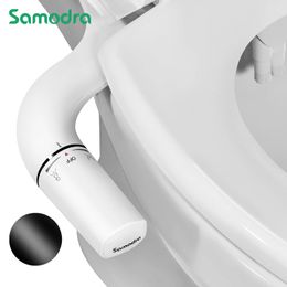 Bath Accessory Set Samodra Toilet Bidet Sprayer UltraSlim bidet seat hygienic shower Dual nozzle Femine Rear Wash Attachment For Bathroom 231205