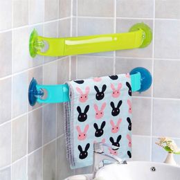 Portable Design Rotation Towel Rack 3 Colours Towel Bar Bathroom Accessories trong suction cup kitchen corner rack293K