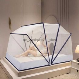 Crib Netting Folding Bottomless Mosquito Net Canopy With Bracket Bed Tent for Home Bedroom Decor Tent Bed Curtain With Frame for Adult Girls Q231205