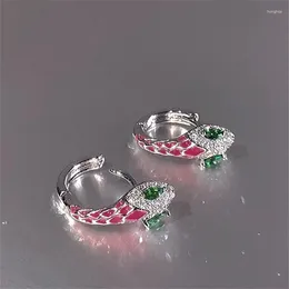 Hoop Earrings Fashion Punk Zircon Snake For Women Girls Huggies Y2k Party Jewelry Gift Eh133