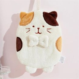 Towel Cartoon Kitten Hand Kitchen Bathroom And Toilet Hanging Type With Super Water Absorption Quick-drying Cloths