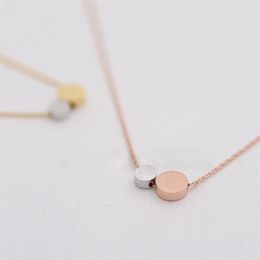 Fashion circle pendant necklaces Big circle and small circle mixed Colour combination laces Praise others gesture pendant necklaces3122