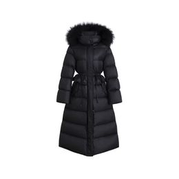 2023 New Black Coat Detachable Long Style Popular Down White Down Coat for Women in Winter