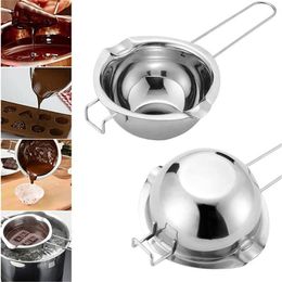 400ml 600ml Stainless Steel Chocolate Melting Pot Double Boiler Pot Milk Bowl Butter Candy Warmer Pastry Baking Tools for Melting Chocolate Candy and Candle Making