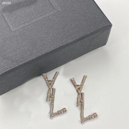 Fashion Designer Earrings For Women Stud Jewellery Gold Letter Hoop Earring Wedding Ear Y Studs 925 Silver Pendants With Box New 220292s