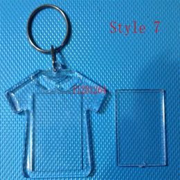 1000pcs lot Newest DIY Acrylic Blank Po Keychains Shaped Clear Key Chains Insert Po Plastic Keyrings266C