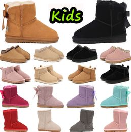 UG Kids Boots Toddler Kid Tasman Slippers Child Australia Snow Boot Children Winter Classic Ultra Mini Baby Girls Boys Fur Suede Booties G