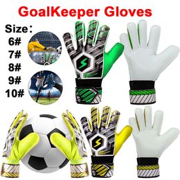 Sports Gloves Goalkeeping Soccer Goalie NonSlip Finger Save Guard Adjustable Football Player Glove Thicken Latex for Kids Adult 231205